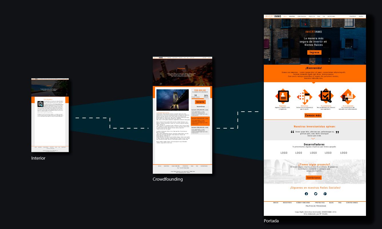 Diseño de sitio web de crowfounding